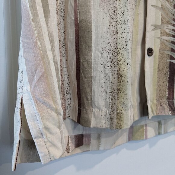 Tommy Bahama Shirt Men Medium Button Front Hawaiian Birds of Paradise 100% Silk - Picture 9 of 16